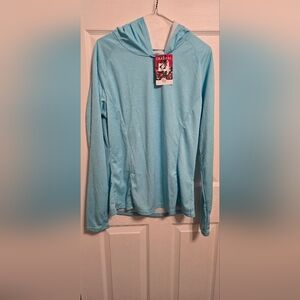 Gradual long sleeve UPF 50+ hooded light weight shirt. Ladies XL  NWT